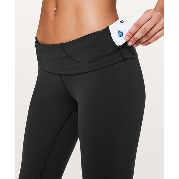 Lululemon High Rise Wunder Under 1/2 Tight Leggings in Black Women's Size 6‎ - Picture 3 of 7